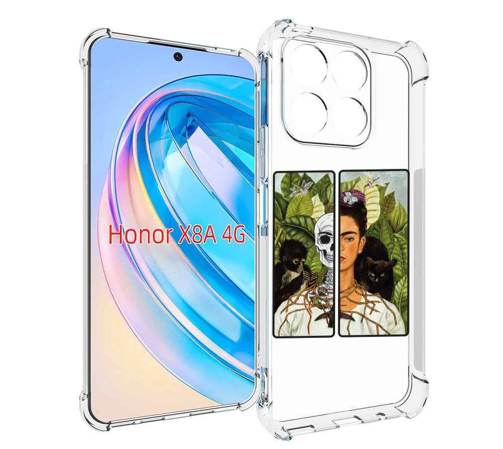 

Чехол MyPads сдвоенная картинка девушка скелет для Honor X8a, Tocco