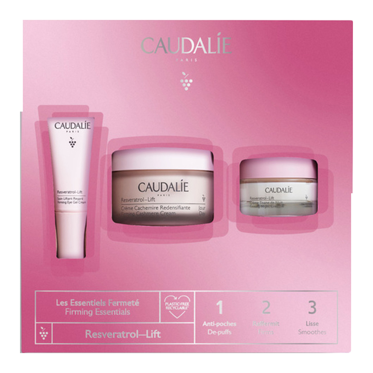 

Набор Caudalie Resveratrol-Lift: Крем-кашемир 50мл + ночной крем 15мл + крем для глаз 5мл