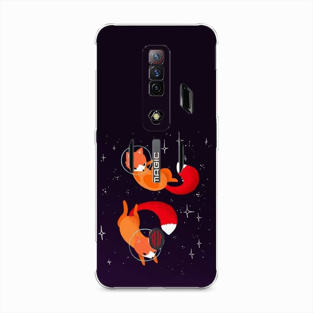 

Чехол Awog на ZTE Nubia Red Magic 7S / ЗТЕ Нубия Ред Мэджик 7С "Лисы космонавты", Разноцветный, 136350-4