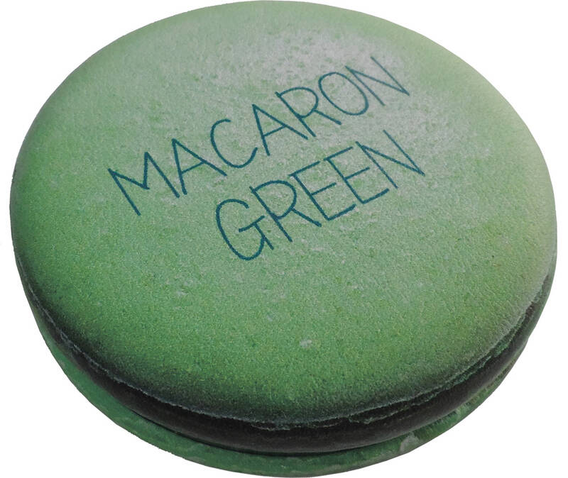 Зеркало карманное круглое Макарони Dewal Beauty зеленое