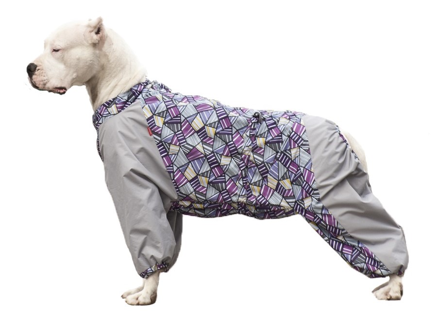 фото Комбинезон для собак happy puppy шарпей, мужской, серый, длина спины 46 см