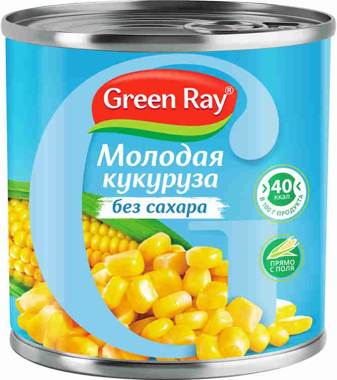 Кукуруза Green Ray Молодая без сахара 425мл