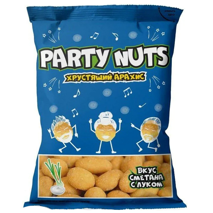 Арахис Party Nuts со вкусом Сметана с Луком 100г