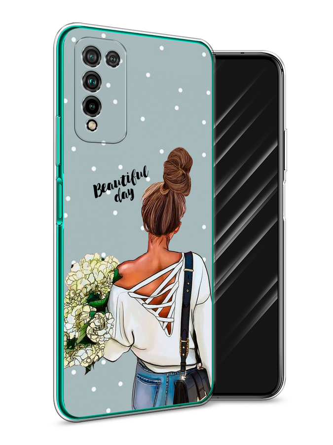 

Чехол Awog на Honor 10X Lite "Beautiful day", Голубой;коричневый;бежевый, 6104650-6