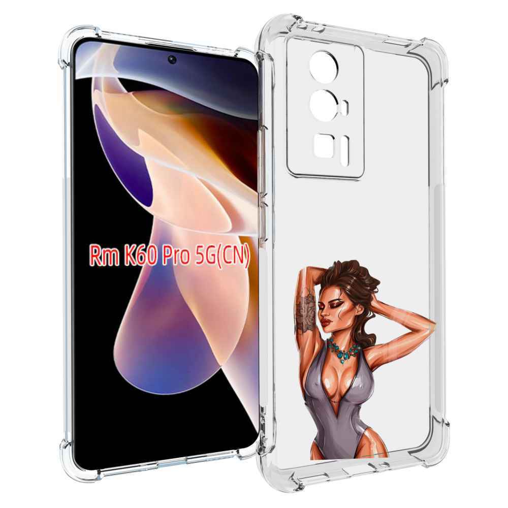 Чехол MyPads Роскошная-девушка женский для Xiaomi Redmi K60 Pro