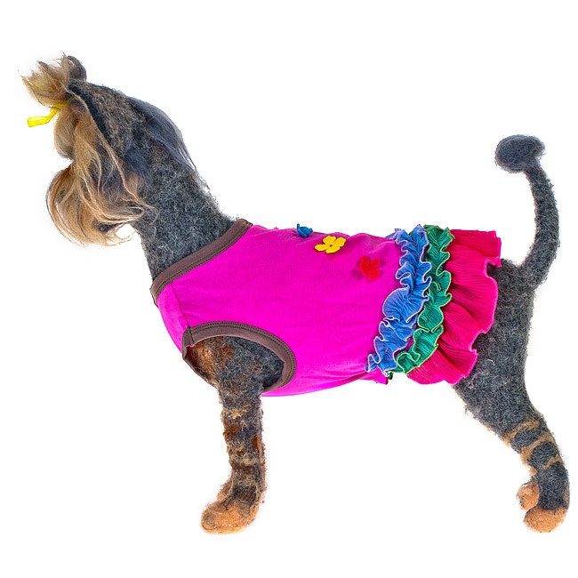 

Платье Happy Puppy Лола для собак (32*52*33 см., Девочка), Розовый, Лола