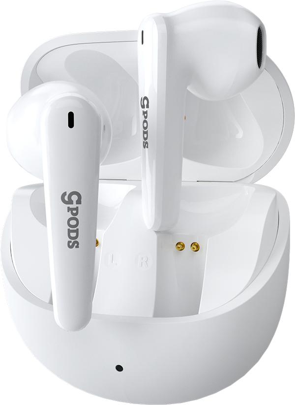 Беспроводные Bluetooth-наушники CaseGuru CGpods Allure с микрофоном White