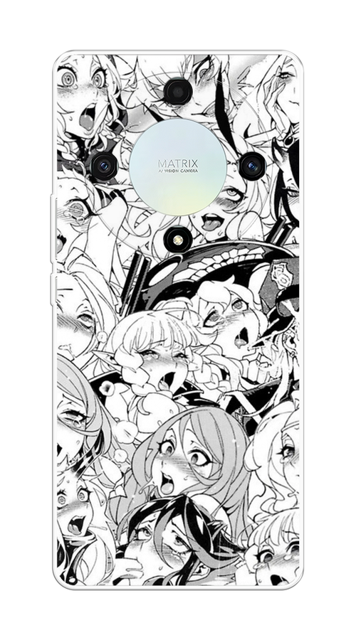 

Чехол на Honor X9A "Ахегао манга тян", Черный;белый;серый, 6120850-1
