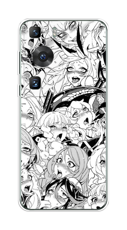 

Чехол на Huawei P60/P60 Pro "Ахегао манга тян", Черный;белый;серый, 6121050-1