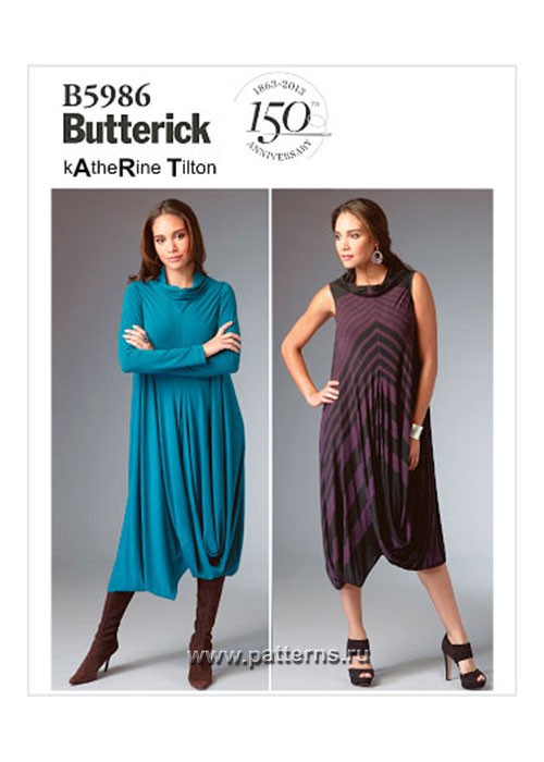 

Выкройка Butterick №5986 — Платье