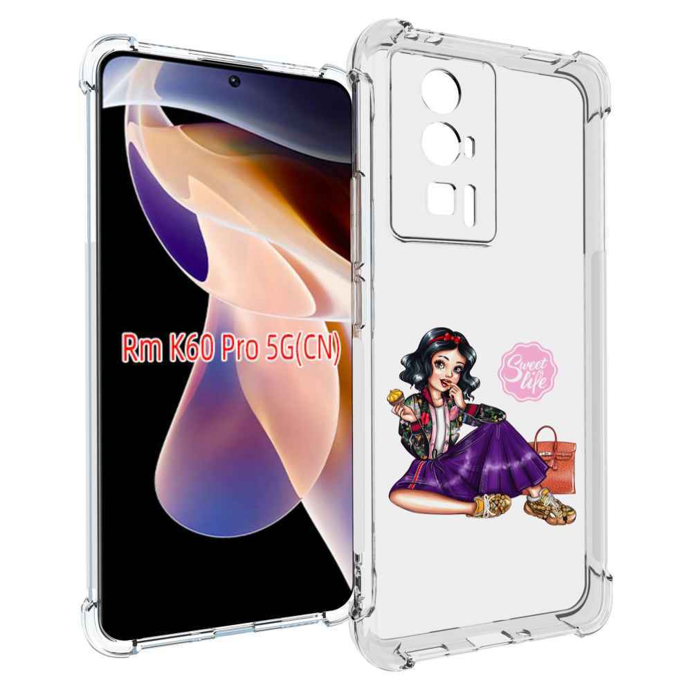 

Чехол MyPads Сладкая-жизнь женский для Xiaomi Redmi K60 Pro, Прозрачный, Tocco