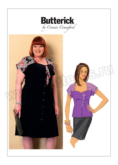 

Выкройка Butterick №6395 — Платье, Топ