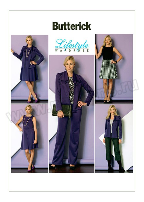 

Выкройка Butterick №6387 — Платье, Жакет, Брюки