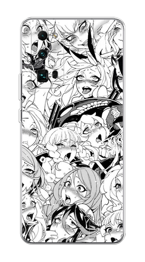 

Чехол на Honor 30 Pro Plus "Ахегао манга тян", Черный;белый;серый, 612250-1