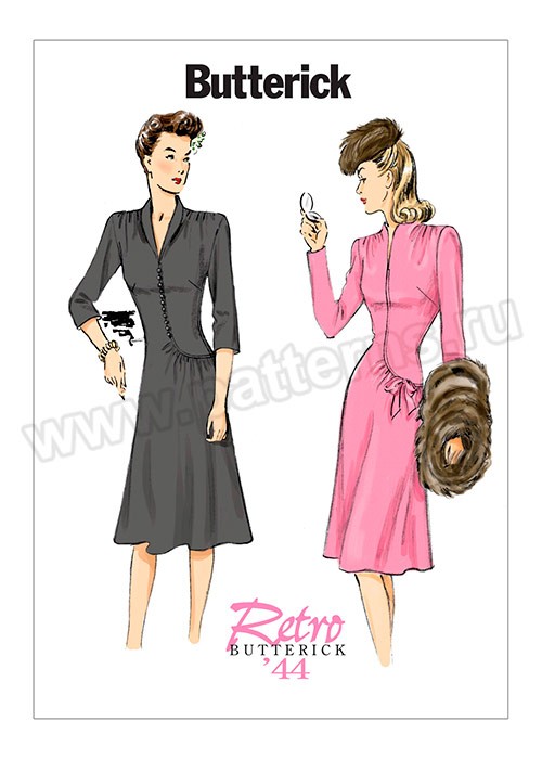 

Выкройка Butterick №6374 — Ретро 1944: Платье