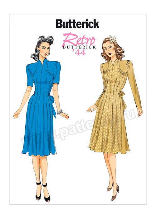 

Выкройка Butterick №6485 — Ретро 1944: Платье
