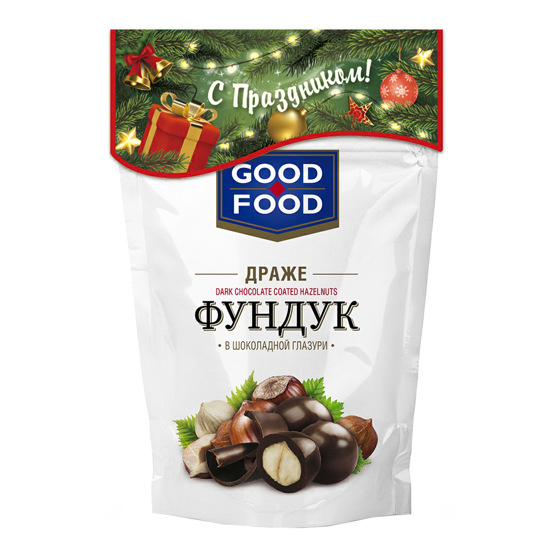 Конфеты Good-Food Фундук в шоколадной глазури 150г