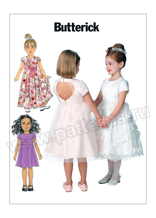 

Выкройка Butterick №6445 — Платье с вырезом сердечком на спинке