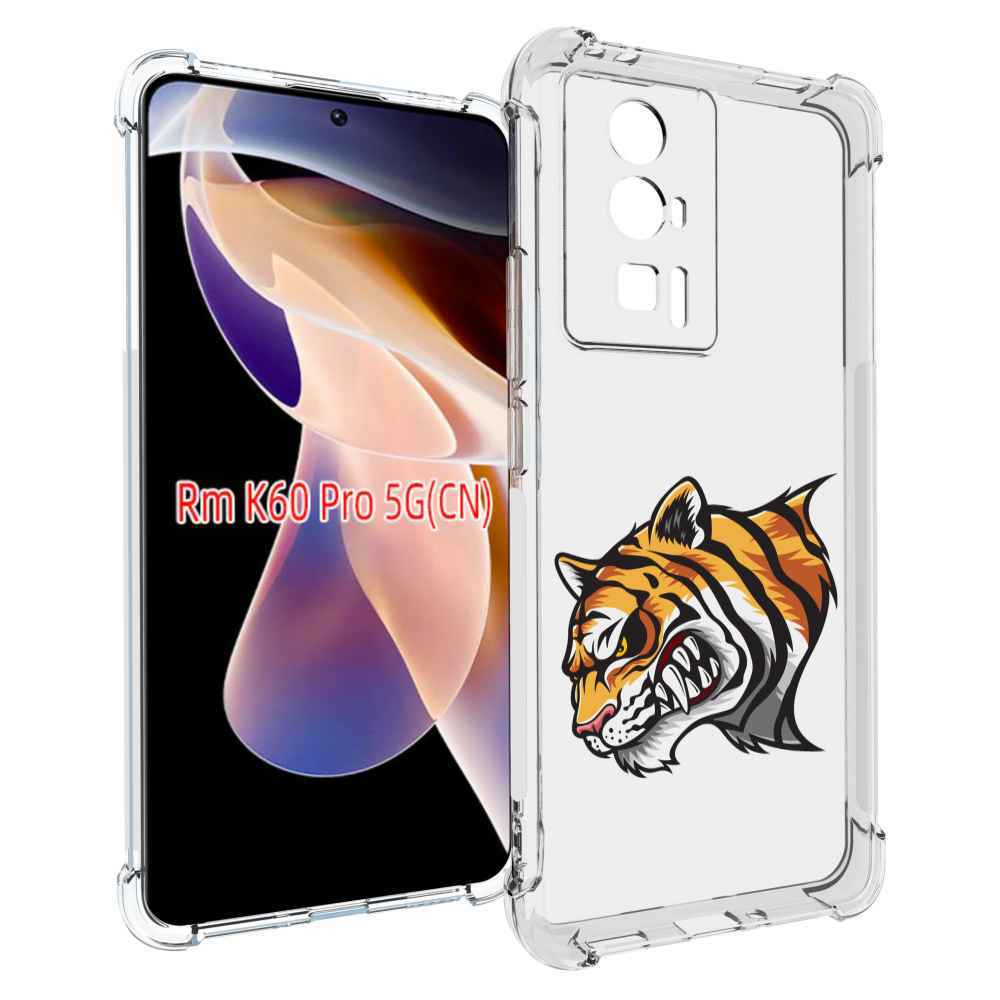 

Чехол MyPads Тигр для Xiaomi Redmi K60 Pro, Прозрачный, Tocco