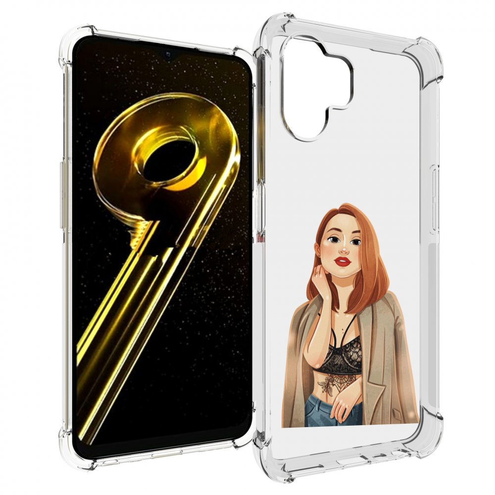 

Чехол бампер MyPads девушка-в-кружевном-2 для Realme 10 5G проти..., Прозрачный, Tocco