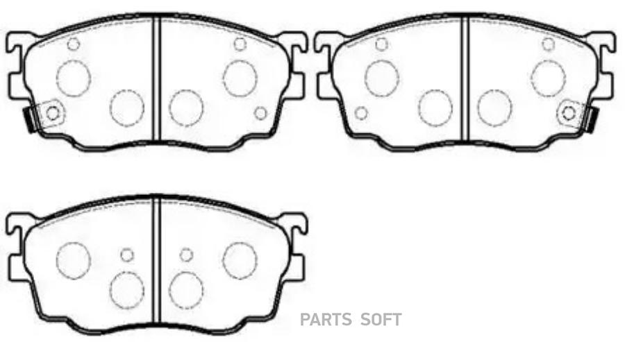 

HSB HP8235 Колодки тормозные дисковые MAZDA: 626 (2500) 97.8- 1шт