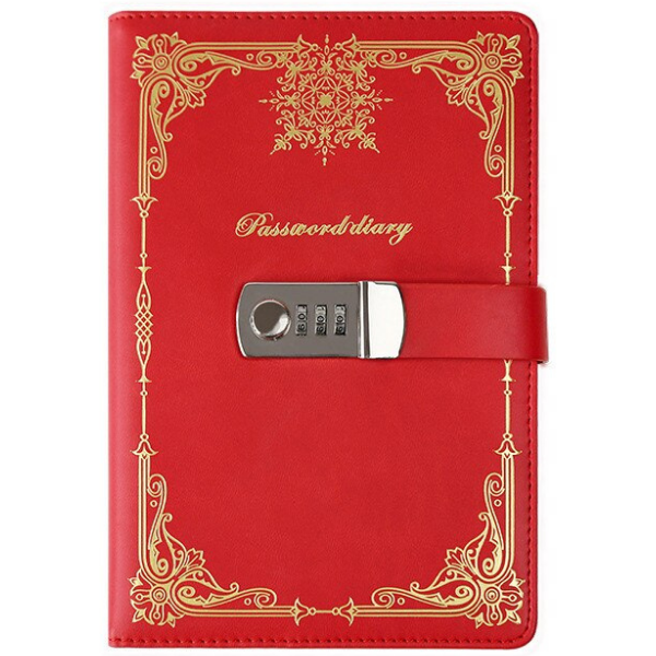 

Блокнот с кодовым замком L'école красный Password Diary, Password Diary