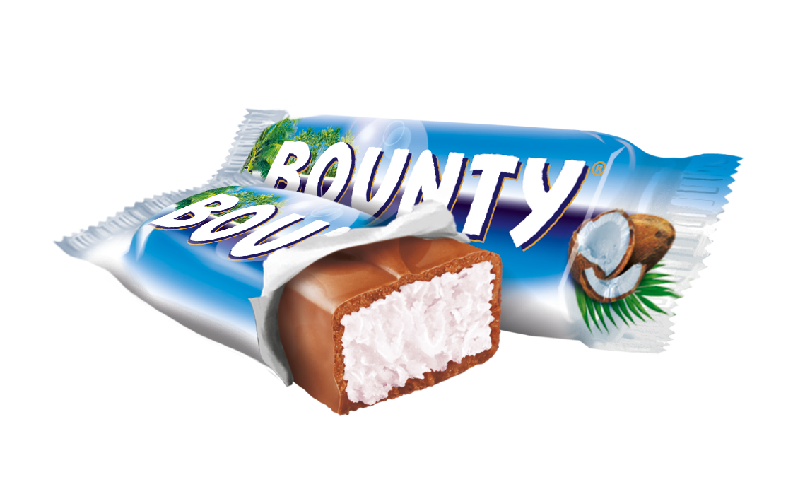 Батончики Bounty Minis с кокосовой мякотью в молочном шоколаде