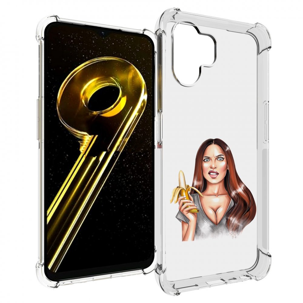 

Чехол бампер MyPads девушка-с-бананом для Realme 10 5G противоуд..., Прозрачный, Tocco