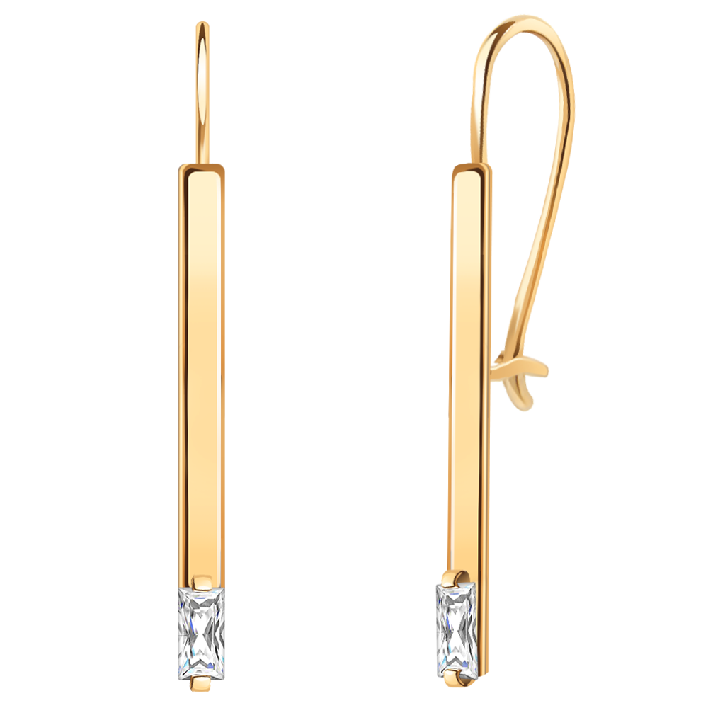 Серьги из золота Atoll 21164, фианит