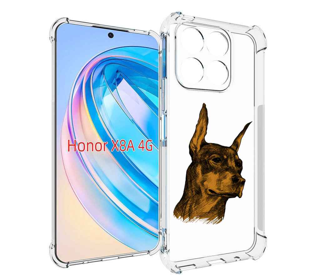 

Чехол MyPads скетч доберман для Honor X8a, Tocco
