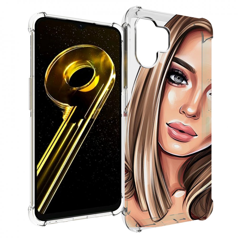 

Чехол бампер MyPads девушка-с-каре женский для Realme 10 5G прот..., Прозрачный, Tocco