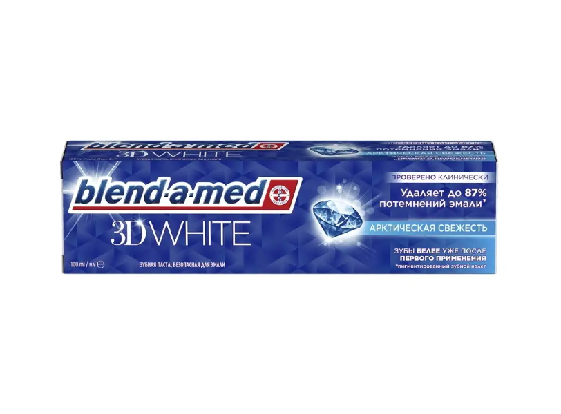 Зубная паста Blend-a-Med 3d White Арктическая свежесть 100 мл паста зубная blend a med 3d white свежесть мятный поцелуй 100 мл