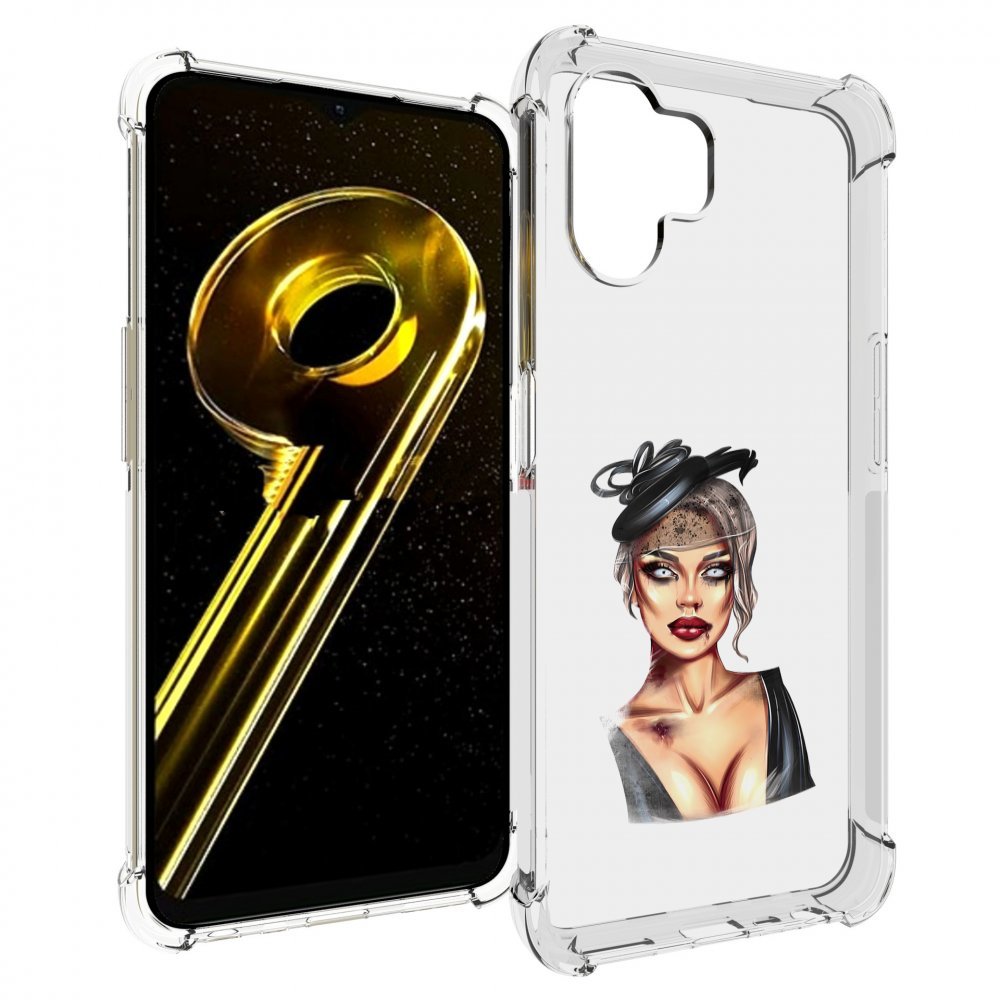 

Чехол бампер MyPads девушка-с-линзами для Realme 10 5G противоуд..., Прозрачный, Tocco