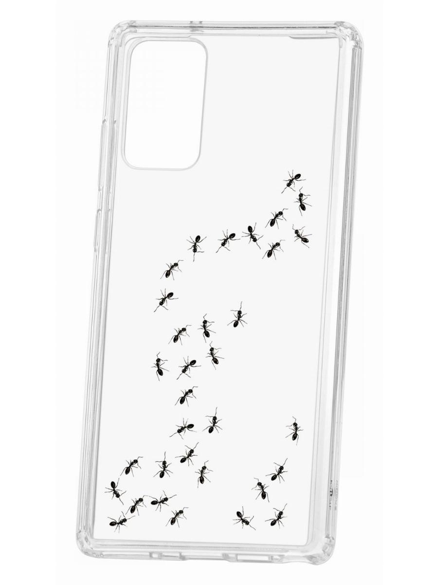 Чехол на Samsung Galaxy Note 20 Kruche Print Муравьи,противоударный бампер,защита камеры