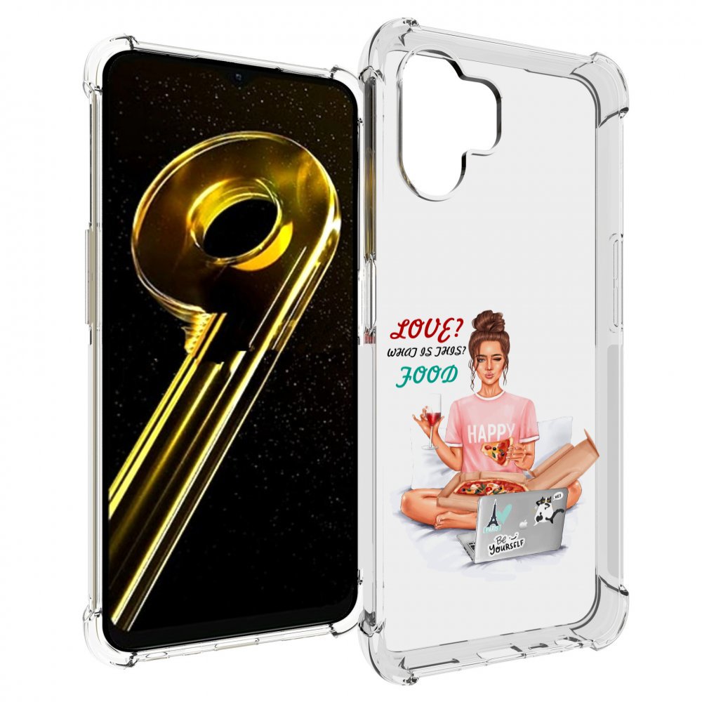 

Чехол бампер MyPads девушка-с-ноутбуком женский для Realme 10 5G..., Прозрачный, Tocco