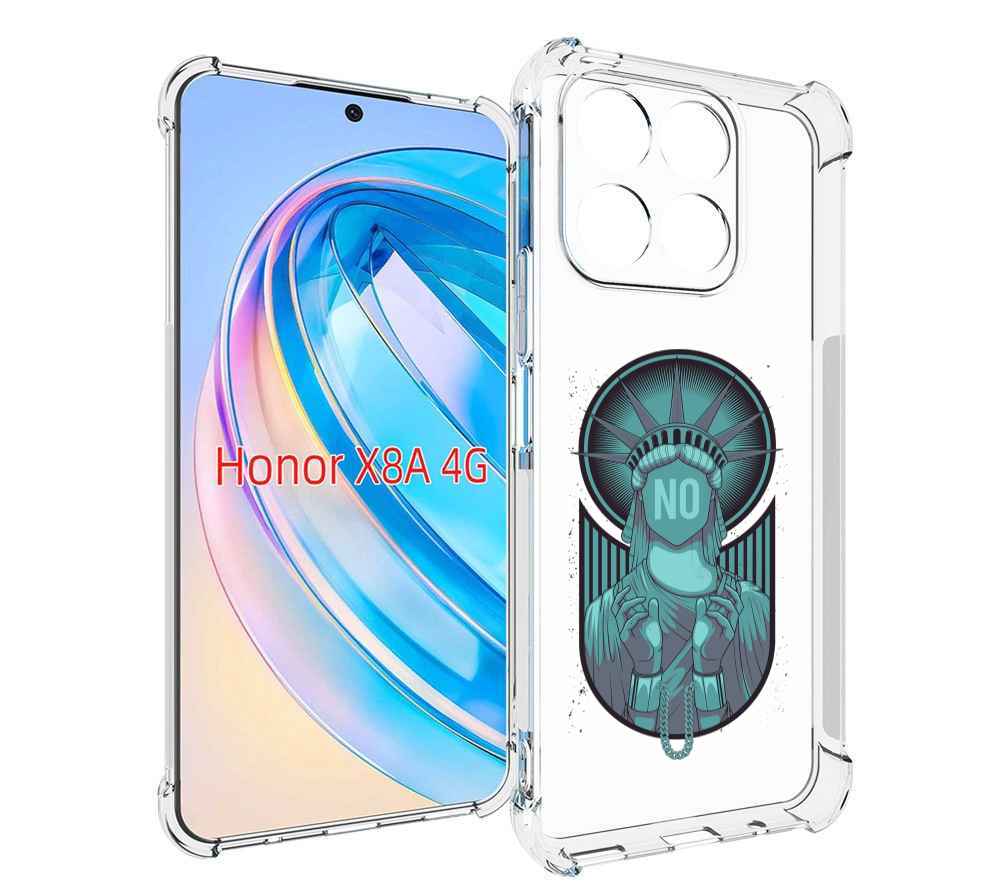 

Чехол MyPads статуя свободы зеленый для Honor X8a, Tocco