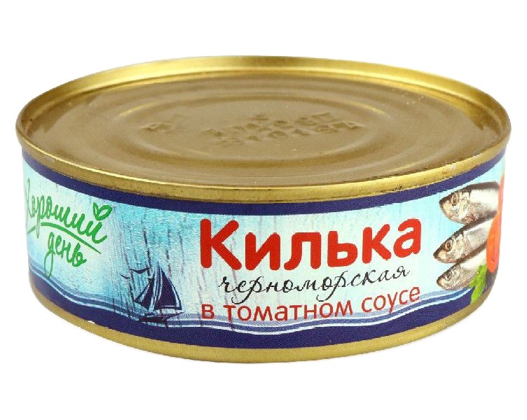 

Килька Хороший день черноморская в томатном соусе 240 г