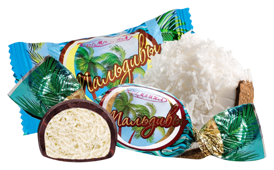 Конфеты глазированные Кремлина Мальдивы с кокосом