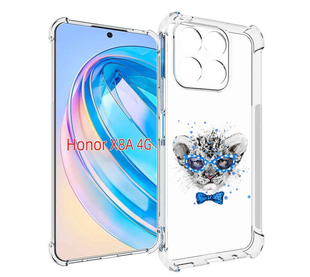 

Чехол MyPads тигренок с бабочкой для Honor X8a, Tocco