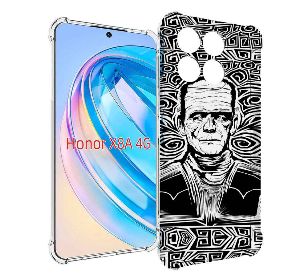 

Чехол MyPads франкенштейн черно белый для Honor X8a, Tocco