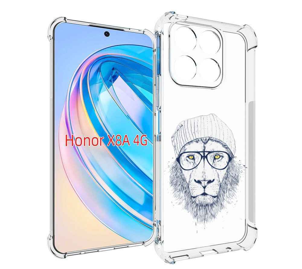 

Чехол MyPads хиппи лев для Honor X8a, Tocco