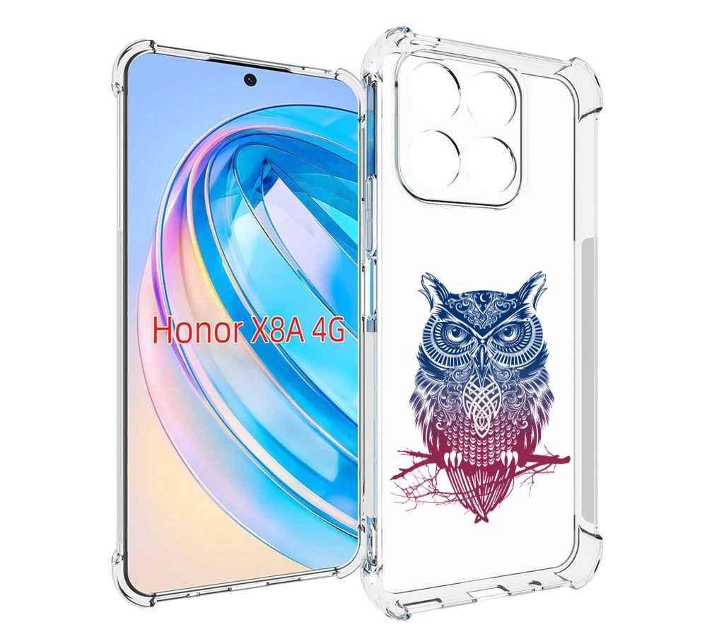 

Чехол MyPads хиппи сова для Honor X8a, Tocco