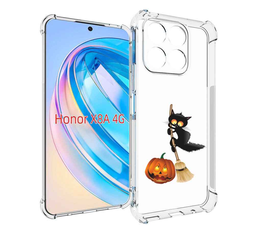 

Чехол MyPads хэлуинский котик для Honor X8a, Tocco