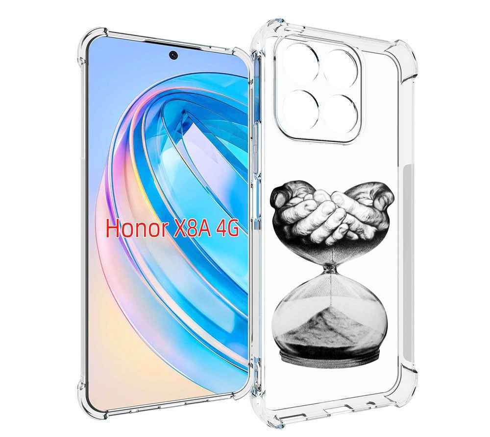 

Чехол MyPads часы жизни черно белый для Honor X8a, Tocco