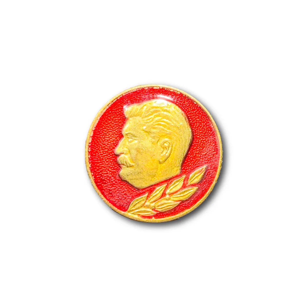 

Знак Нагрудный ( Фрачник ) Сталин ( Круглый ) (Красный / Пуссета / СССР)