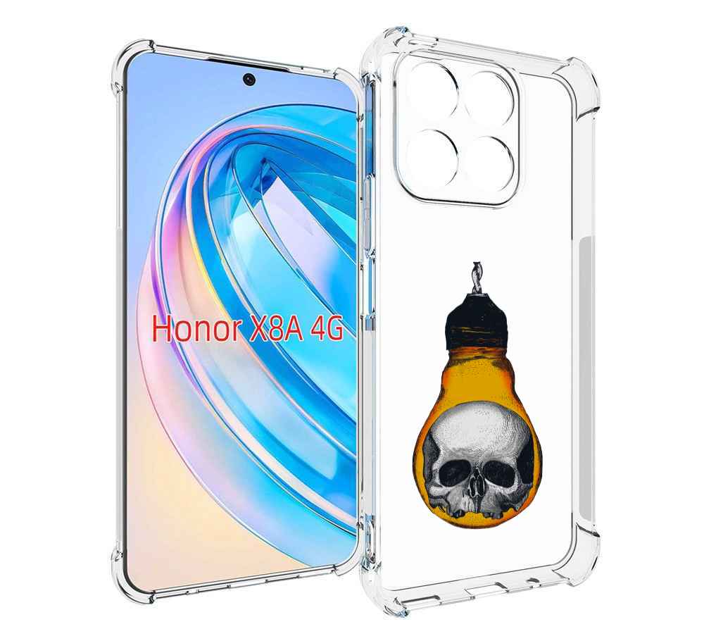 

Чехол MyPads череп в лампочке для Honor X8a, Tocco