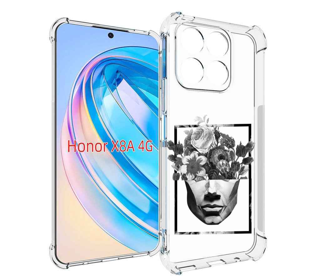

Чехол MyPads черно белая ваза в абстракции для Honor X8a, Tocco