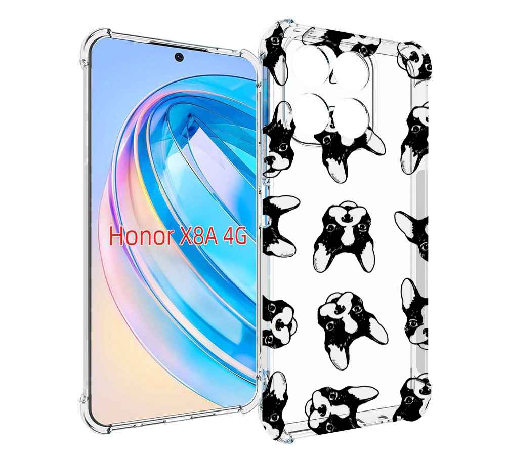 

Чехол MyPads черно белые собачки для Honor X8a, Tocco