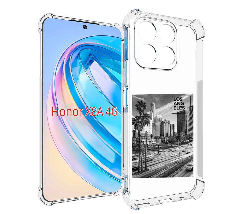 

Чехол MyPads черно белый лос анджелес для Honor X8a, Tocco