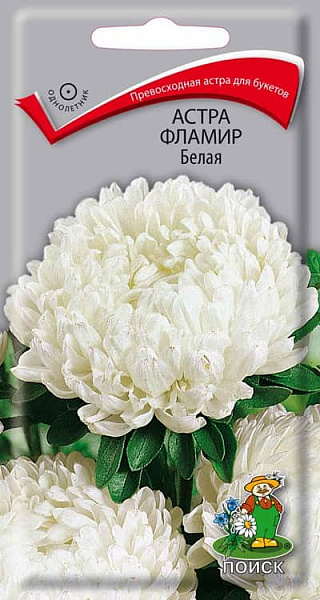 

Семена астра Поиск Фламир белая 1 уп.
